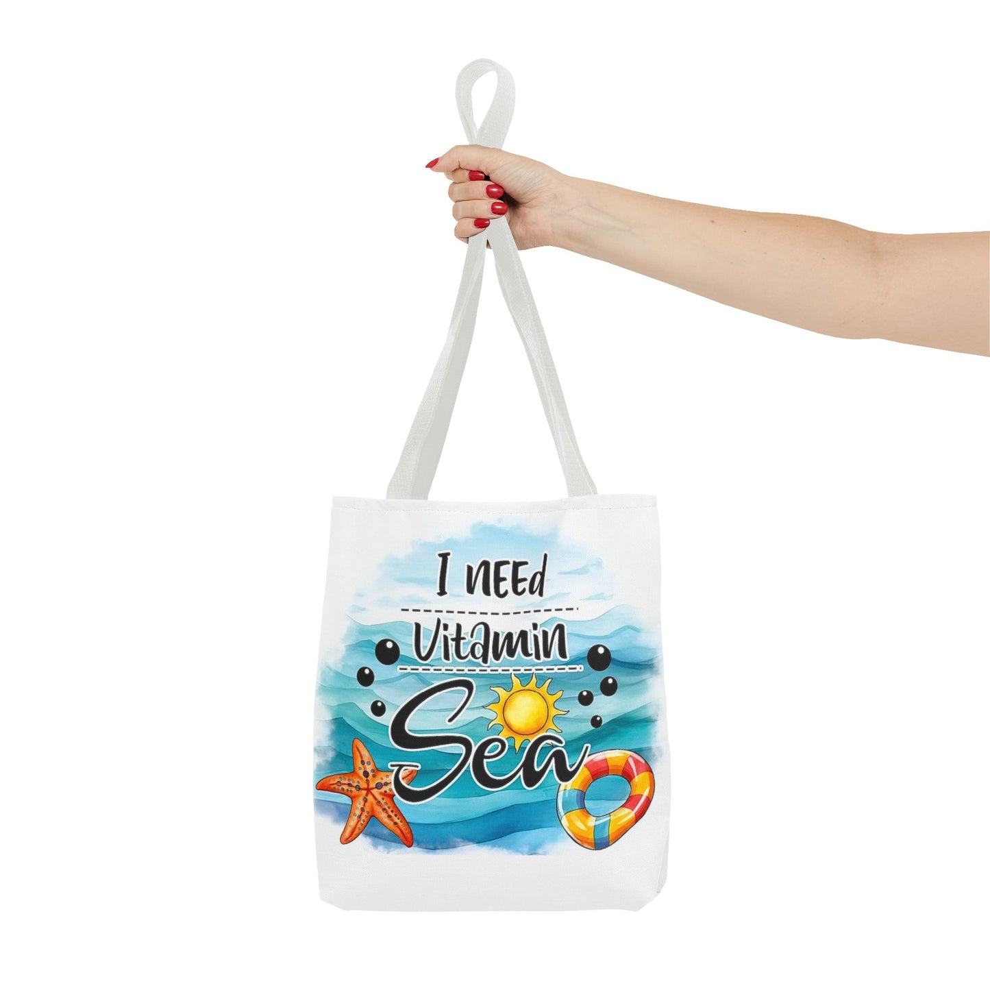 Ocean Vibes Tote Bag, Beach Lover Gift, Vitamin Sea Carryall, Summer Vacation Bag, Coastal Tote, Nautical Tote Bag