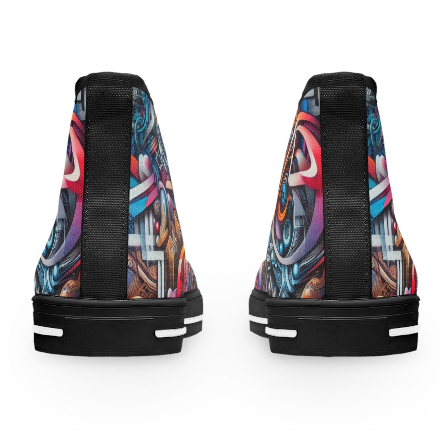 Graffiti High Tops, Urban Women's Sneakers, Hip Hop Fashion Footgear