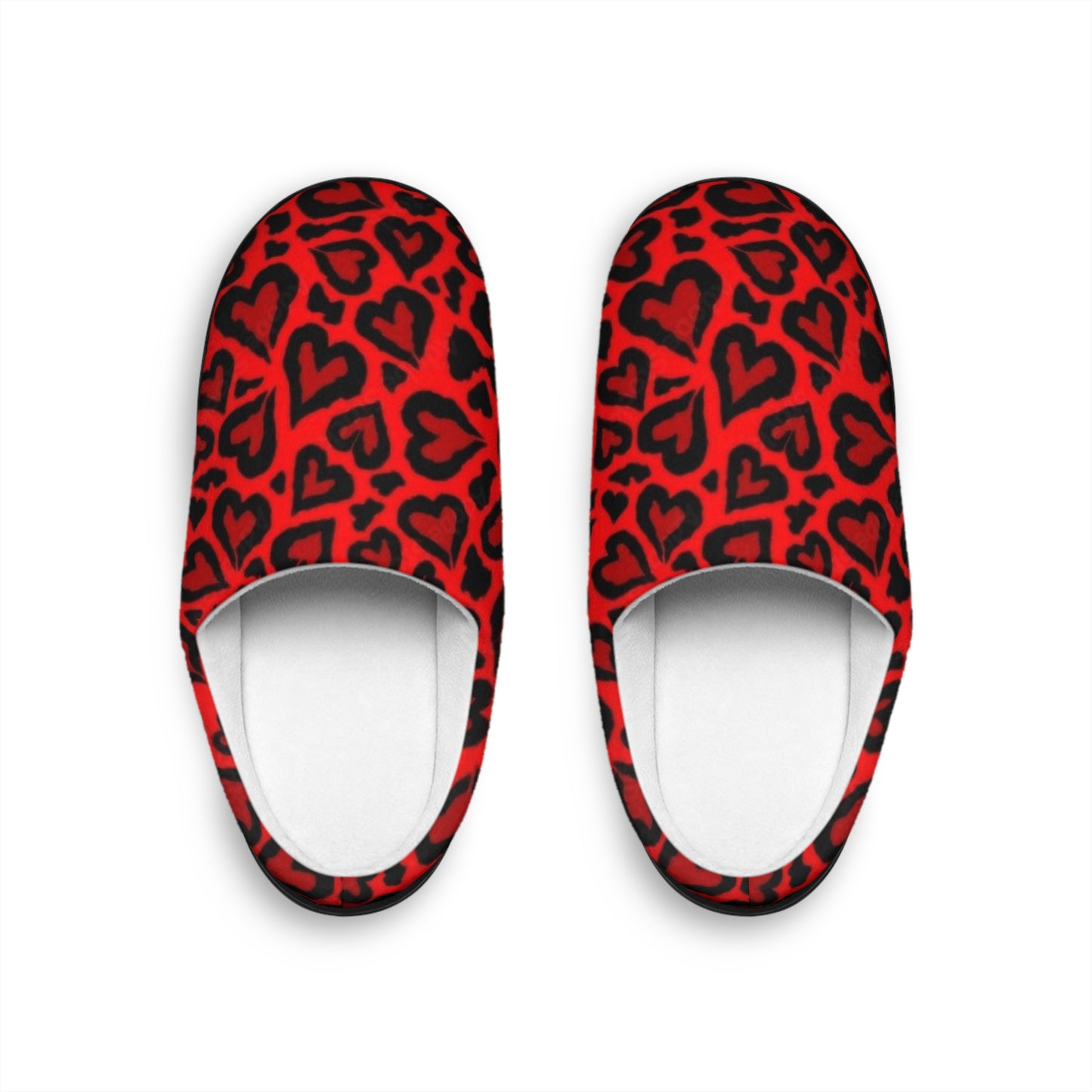 Women's Slippers - Heart Leopard Slippers