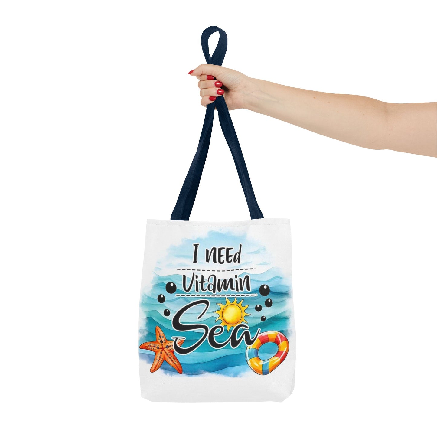 Ocean Vibes Tote Bag, Beach Lover Gift, Vitamin Sea Carryall, Summer Vacation Bag, Coastal Tote, Nautical Tote Bag