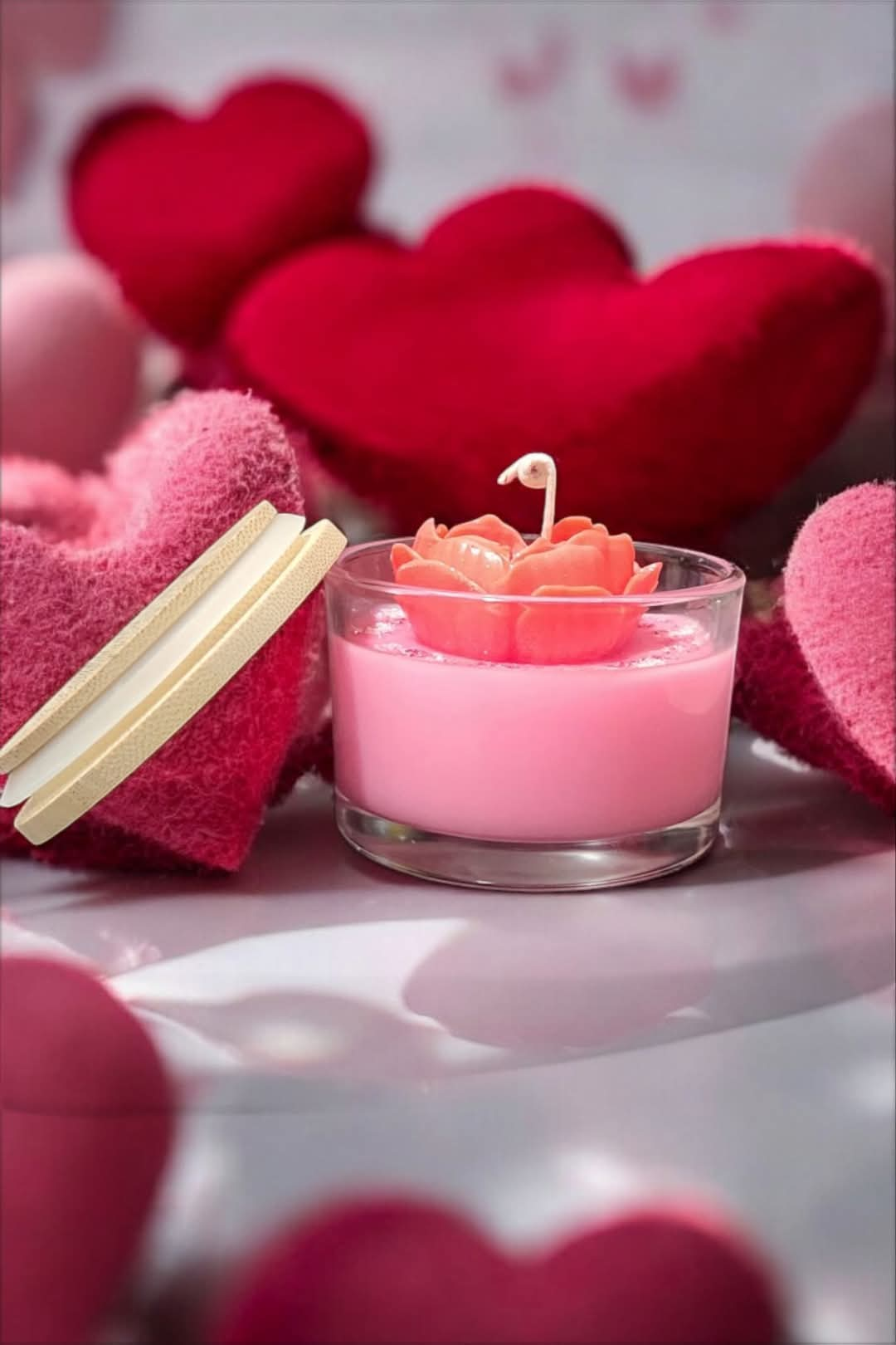 Heart Petals Candle