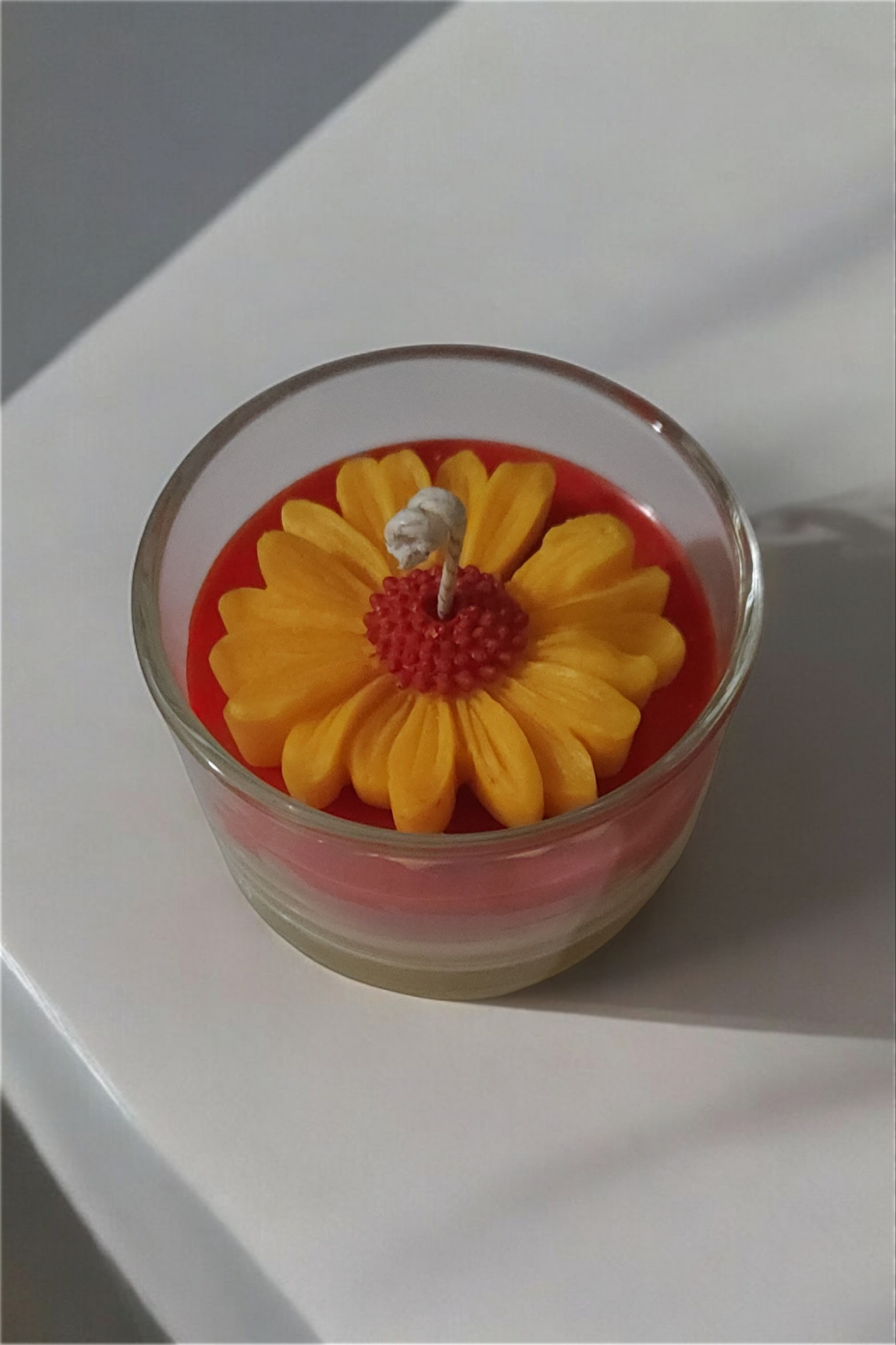 Beautiful Sunflower Essence Candle.